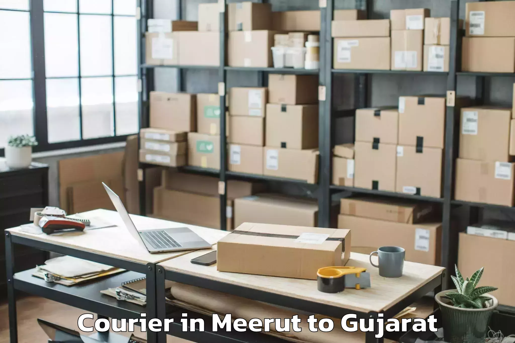 Trusted Meerut to Salaya Courier